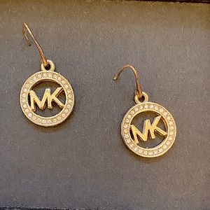 Michael Kors Gold and Crystal Dangle Earrings
